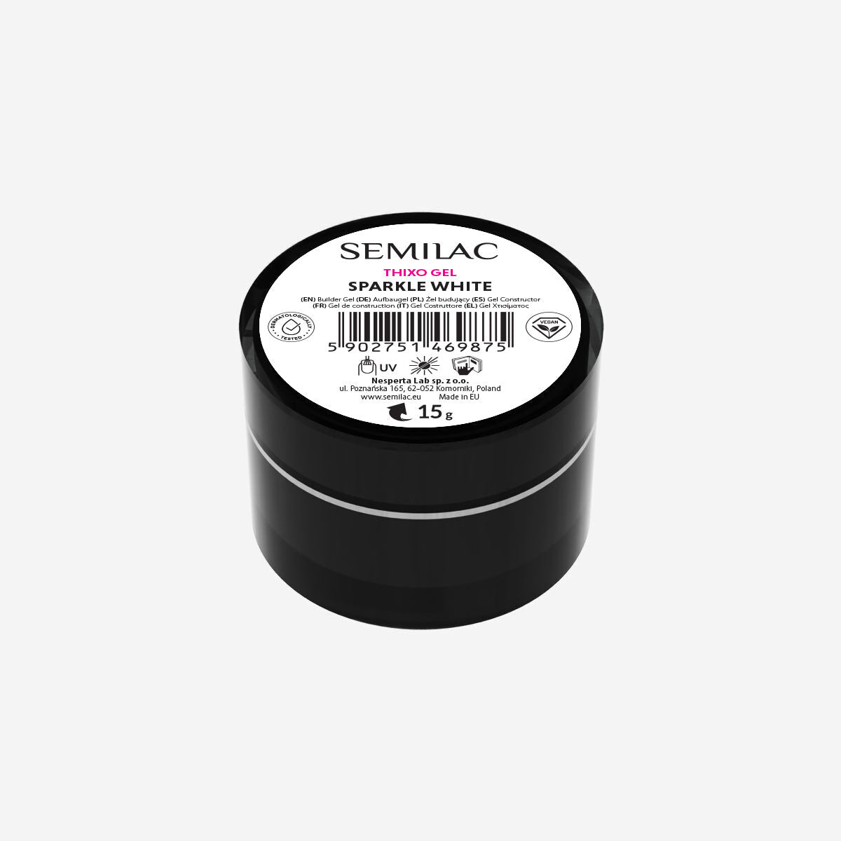 Semilac Żel Budujący Thixo Gel Sparkle White 15 g