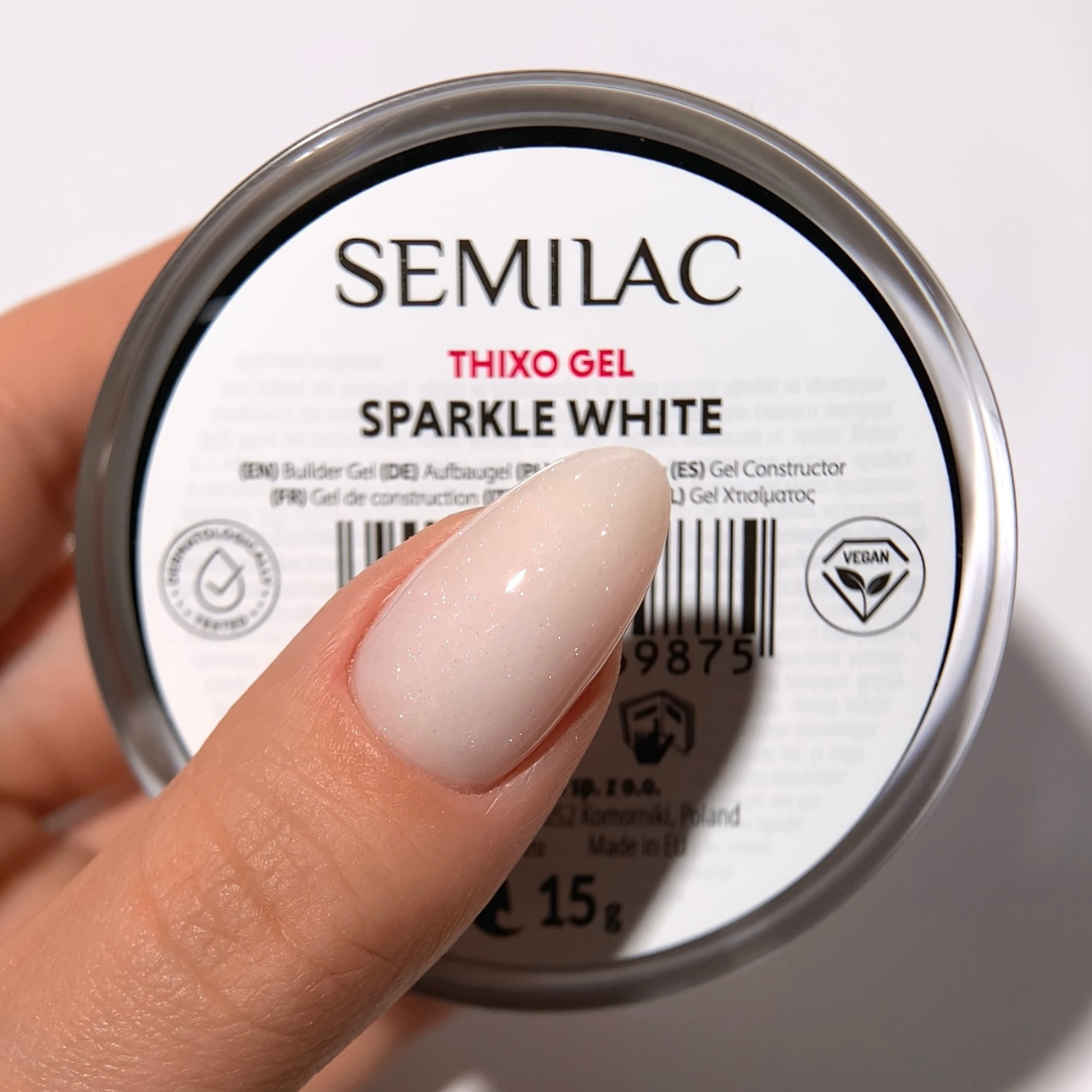 Semilac Żel Budujący Thixo Gel Sparkle White 15 g