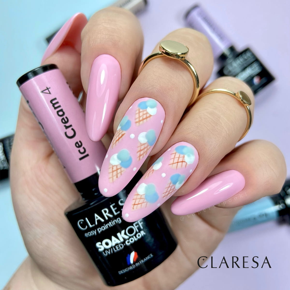 Claresa - Lakier hybrydowy Ice Cream 1 -5g