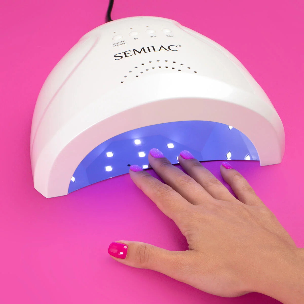 Semilac Zestaw Do Hybryd LOVE ME 24W/48 UV LED Z 3 Kolorami Do Wyboru