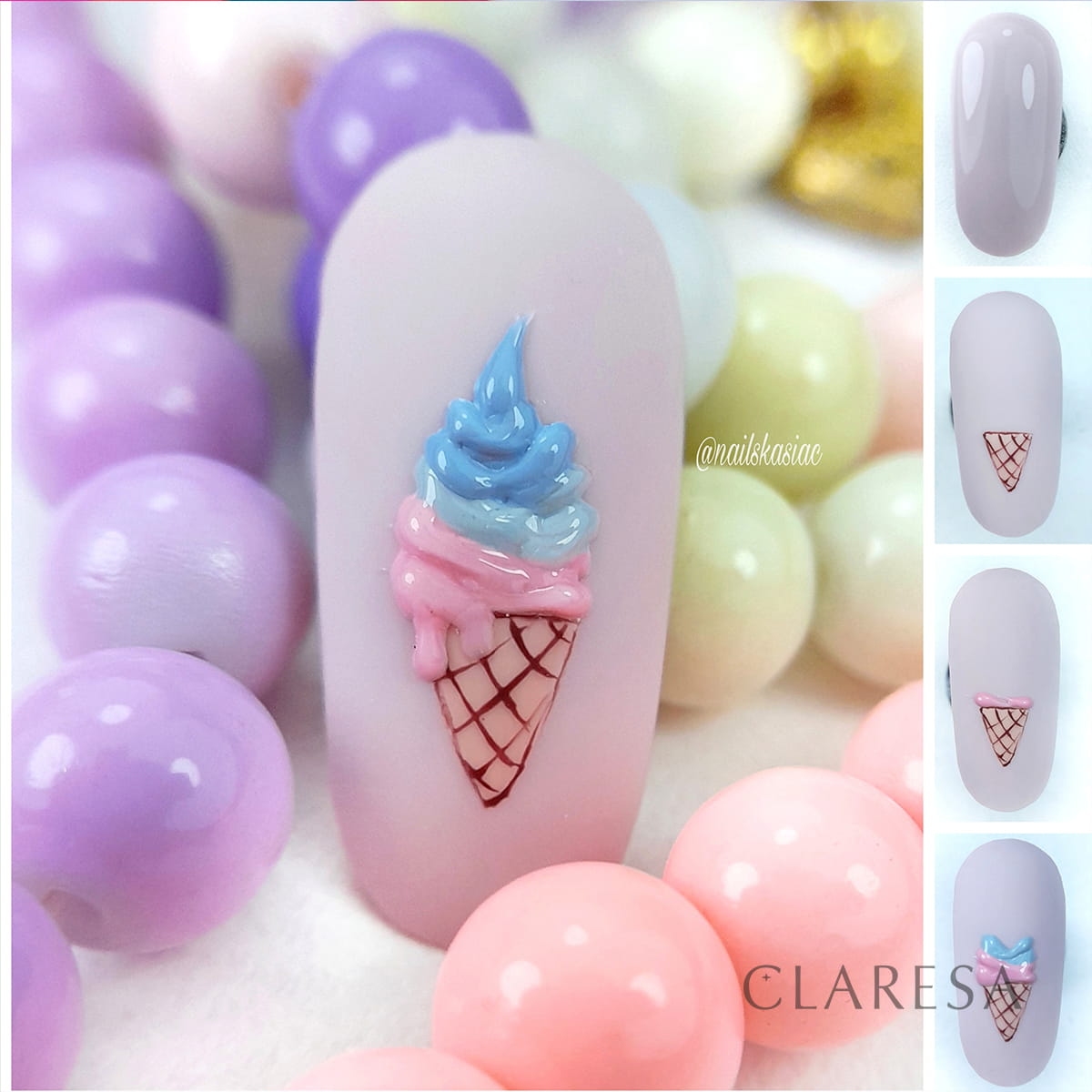 Claresa - Lakier hybrydowy Ice Cream 6 -5g