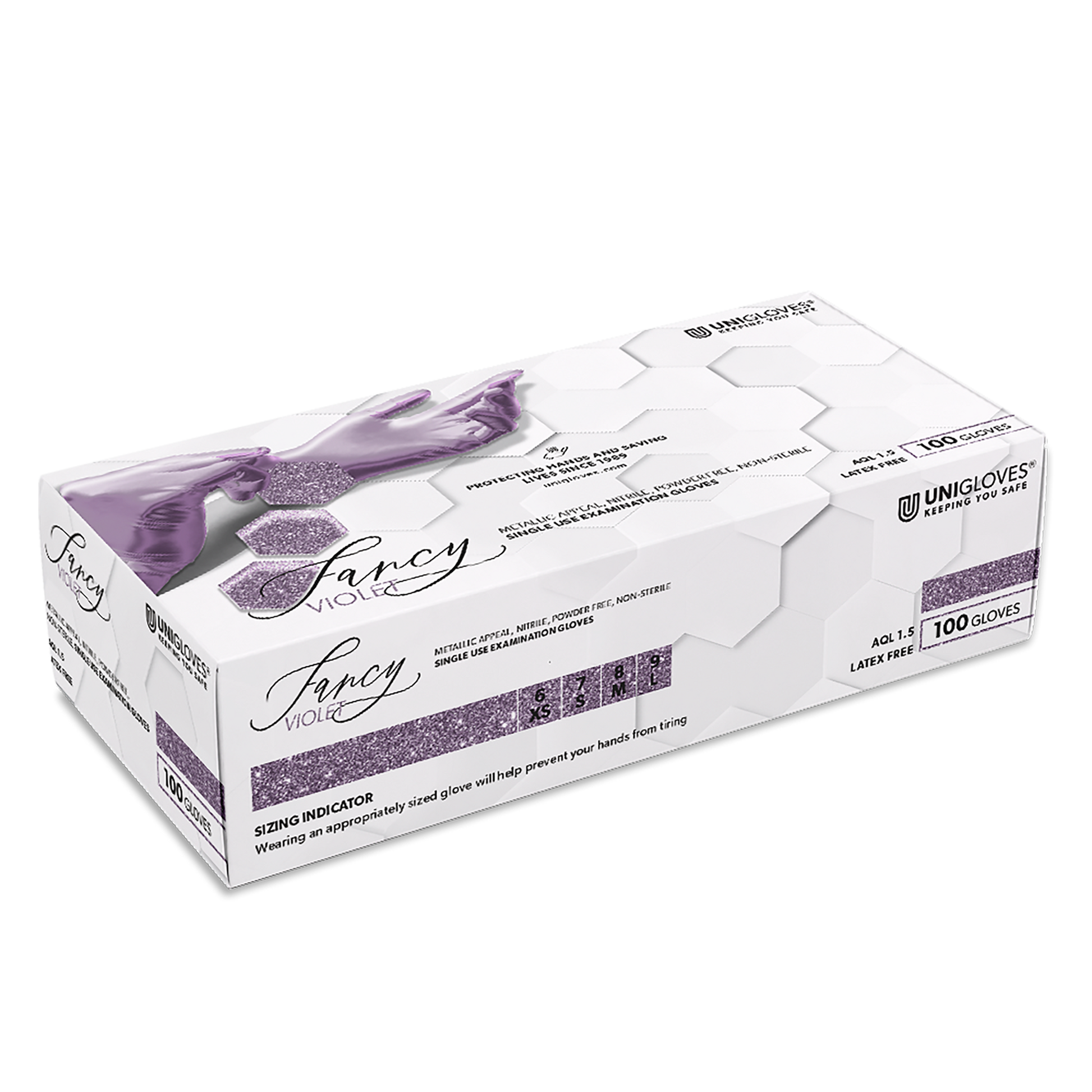 Unigloves Rękawiczki Nitrylowe 100 Sztuk - Fancy Violet