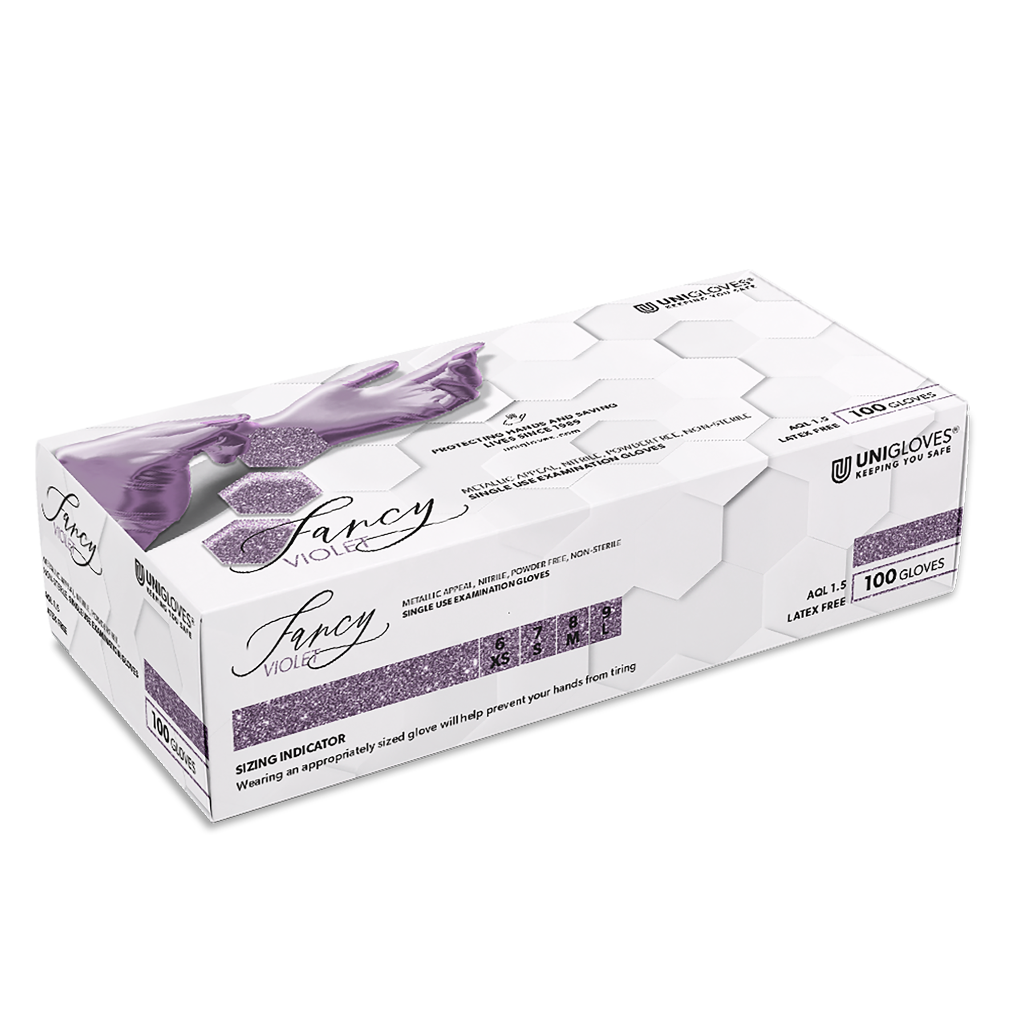 Unigloves Rękawiczki Nitrylowe 100 Sztuk - Fancy Violet