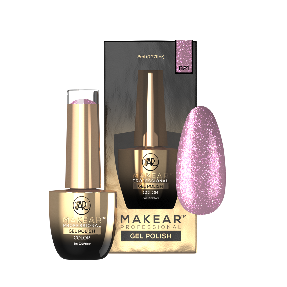 MAKEAR Makear Hybrid-Nagellack 821 Premium Glitter 8 ml — Inhaltsstoffe und Bewertung