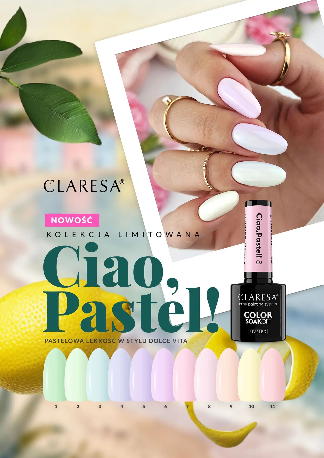 Claresa Lakier Hybrydowy Ciao,Pastel! 3 5g