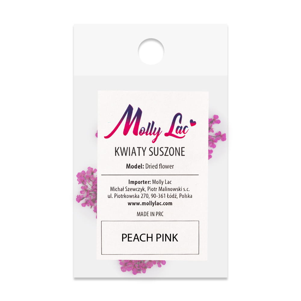 Mollylac Ozdoba Do Paznokci Suszone Kwiatki Peach Pink