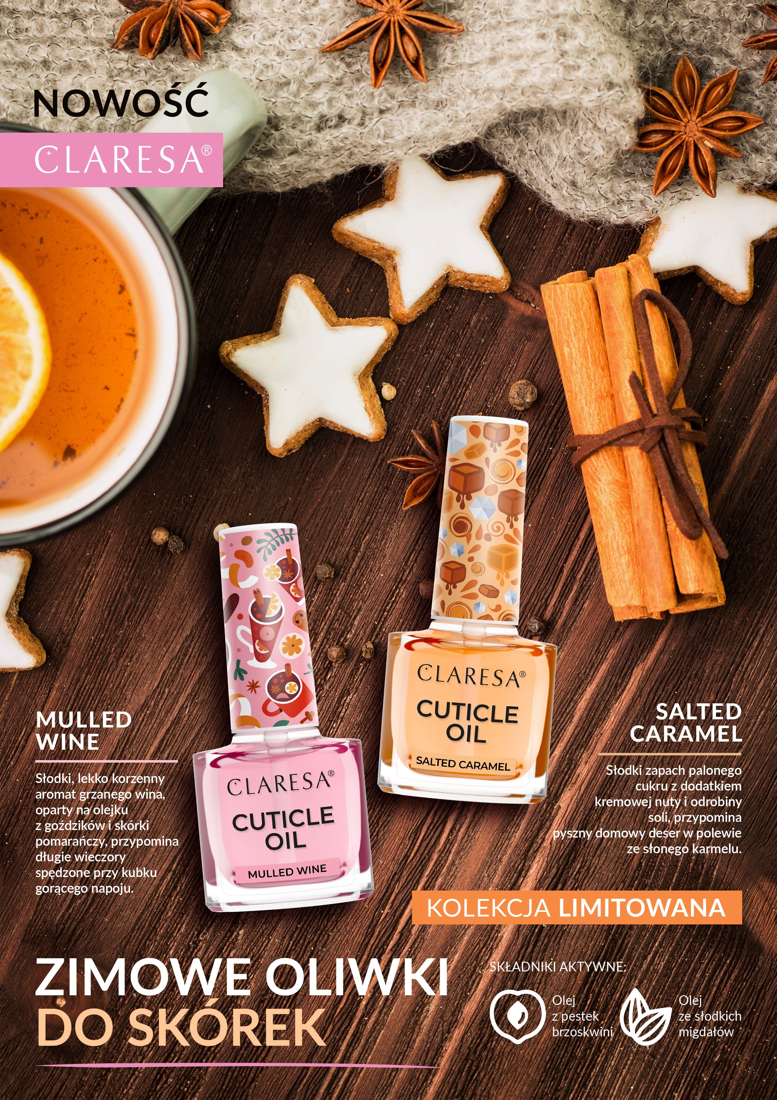 Claresa Oliwka Do Skórek Zimowa Salted Caramel 5 ml