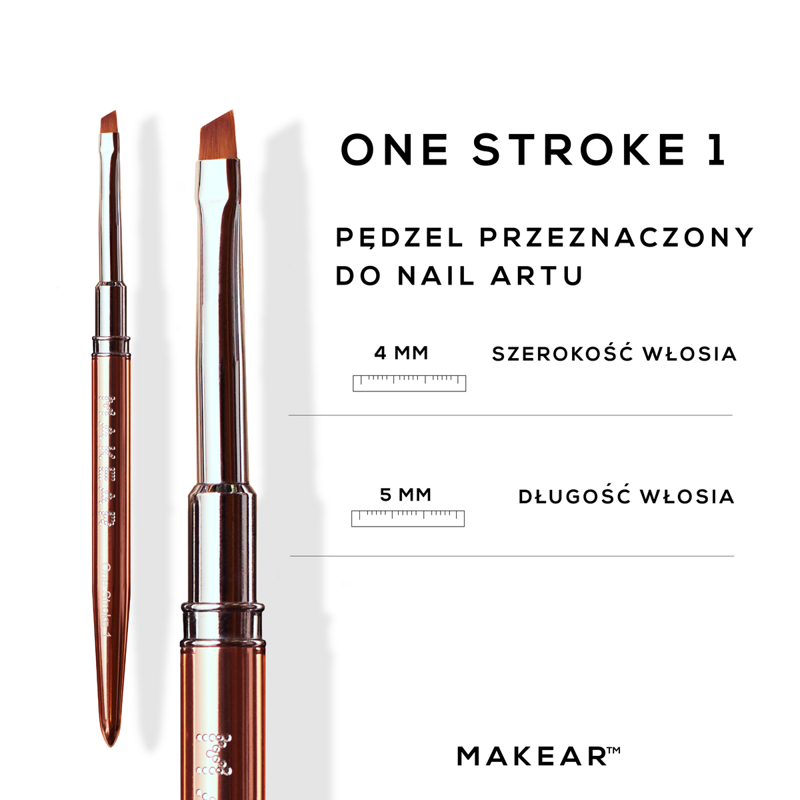 Makear Pędzel Do Nail Artu One Stroke 1
