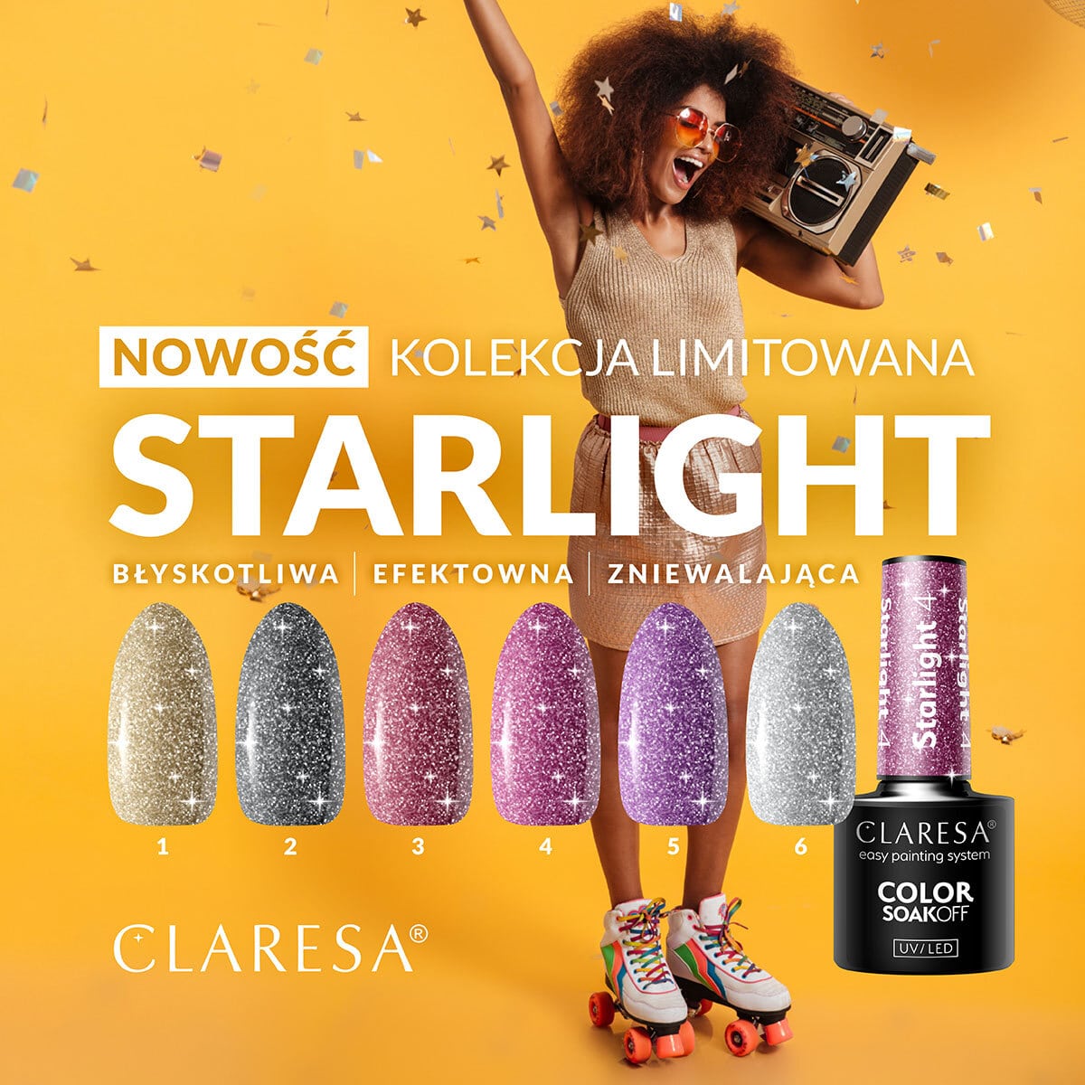 Claresa - Lakier Hybrydowy Starlight 4 -5g