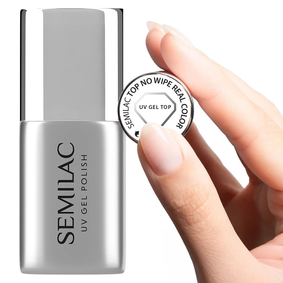 Semilac Top Do Lakierów Hybrydowych Top No Wipe Real Color 7 Ml