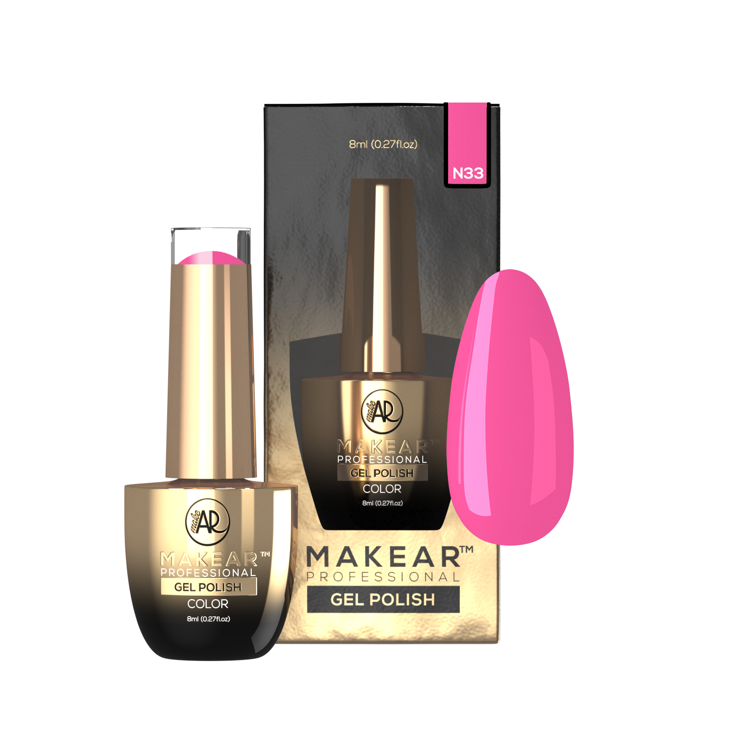 Makear Lakier Hybrydowy N33 Neon 8Ml
