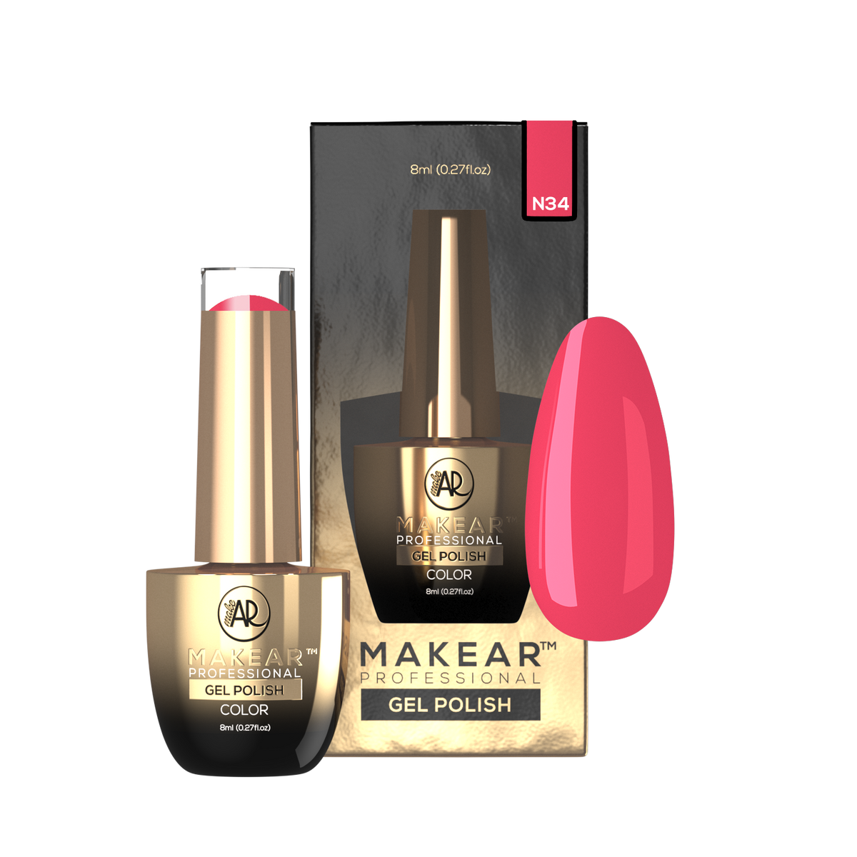 MAKEAR Makear Hybrid-Nagellack N34 Neon 8Ml — Inhaltsstoffe und Bewertung