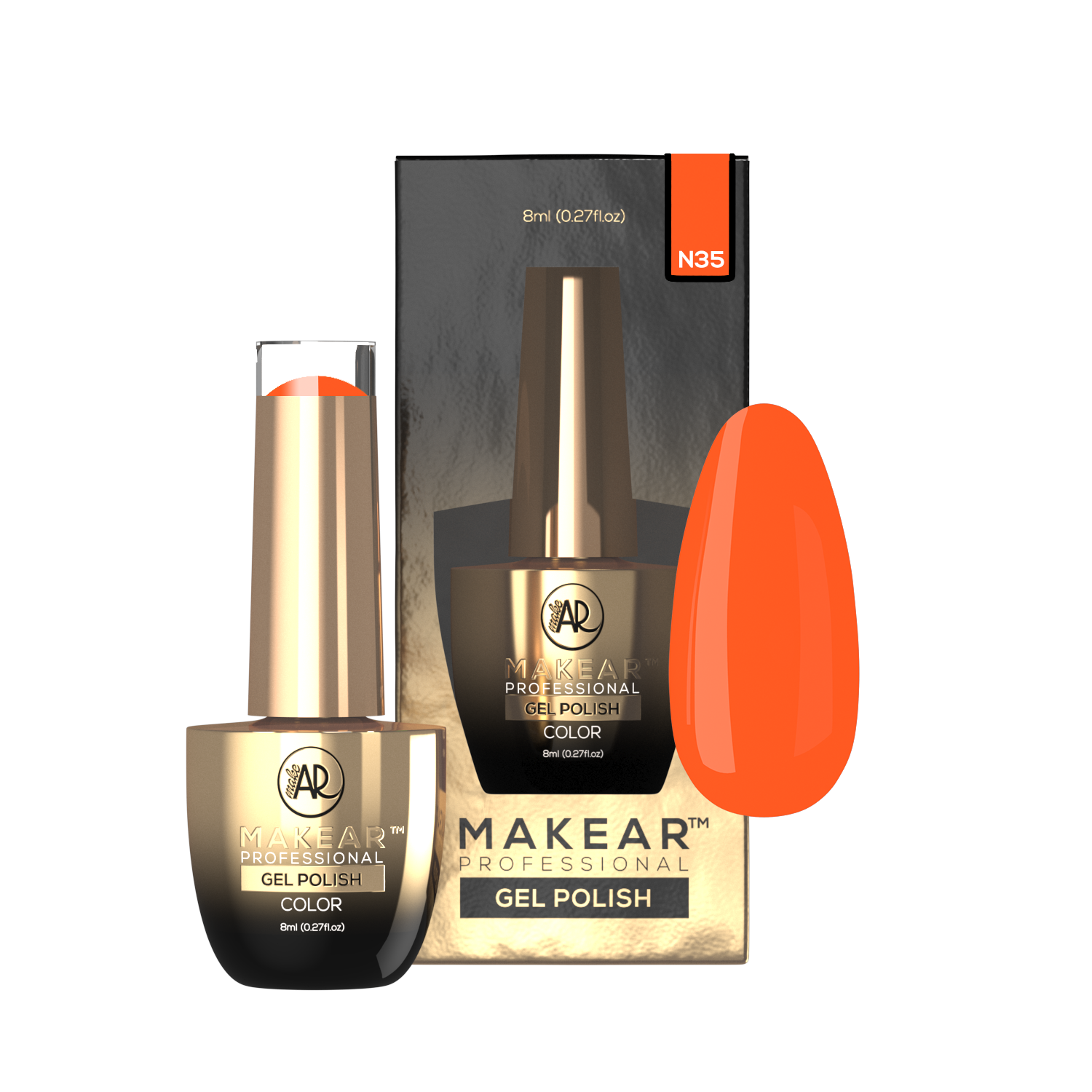 Makear Lakier Hybrydowy N35 Neon 8Ml