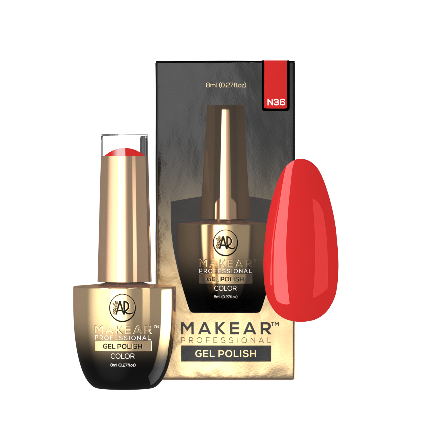 Makear Lakier Hybrydowy N36 Neon 8Ml