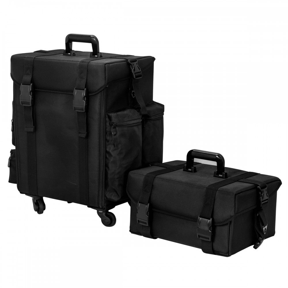 Luxury Makeup Bag Kufer Wizażysty Duży - Walizka Wizażysty Luxury 2w1 Czarna