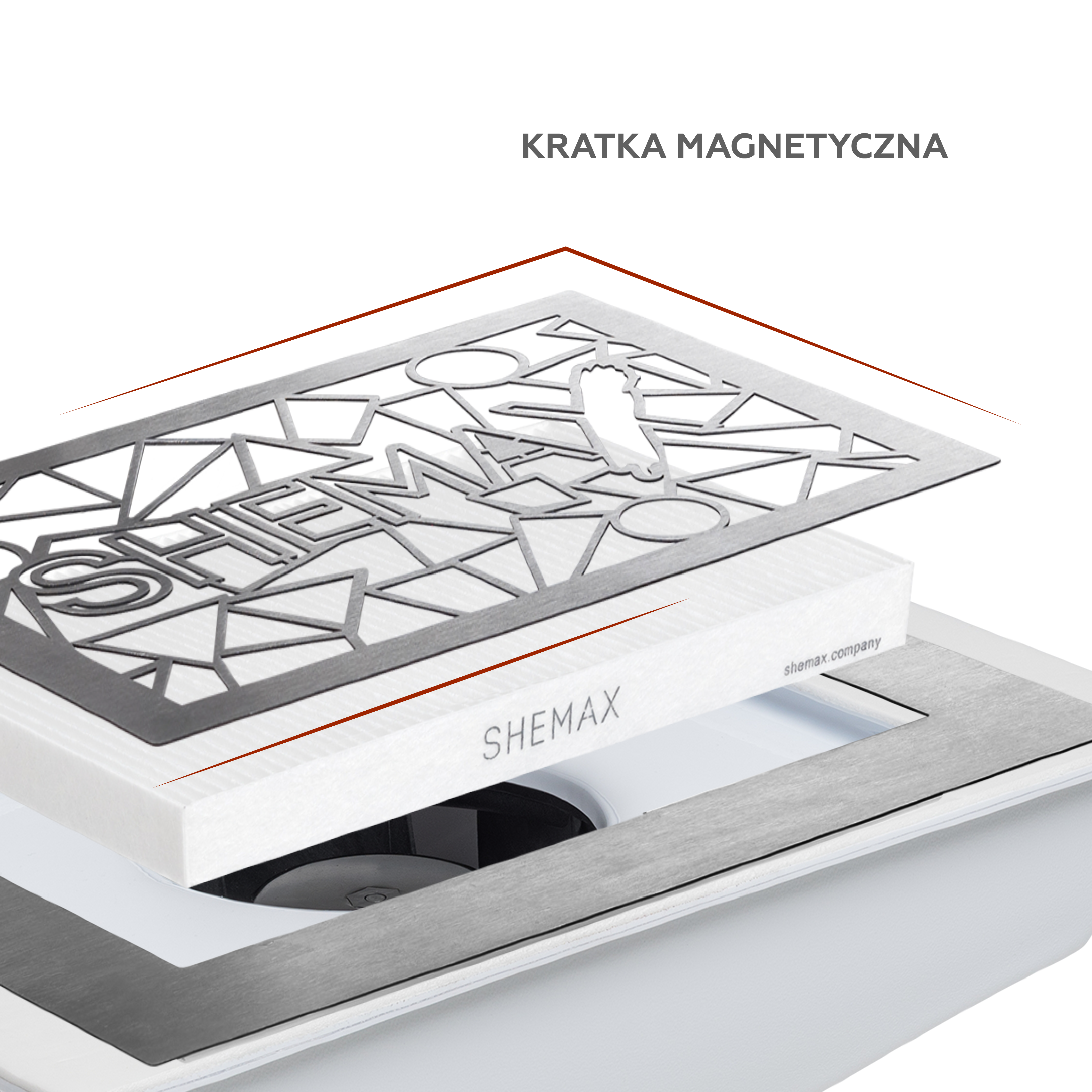 Shemax Pochłaniacz Pyłu Do Manicure Smart V-Pro - Do Zabudowy BIAŁY