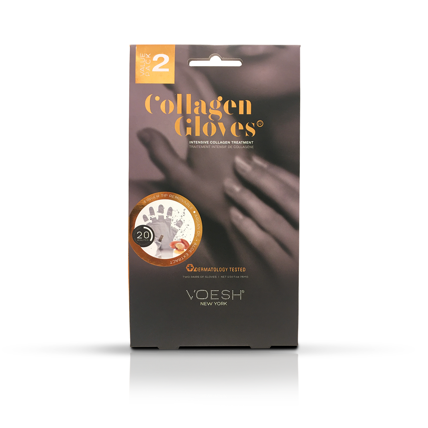 Rękawice Kolagenowe - Voesh New York Delux Spa Manicure Collagen Gloves - 2 Pary