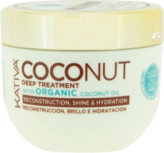 KATIVA Coconut Oil - Maska Kokosowa Odbudowująca i Nadająca Połysku 250ml