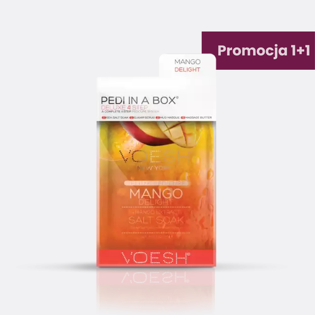 VOESH Mango Delight Pedi In A Box Deluxe Zestaw Do Pedicure 4 Kroki