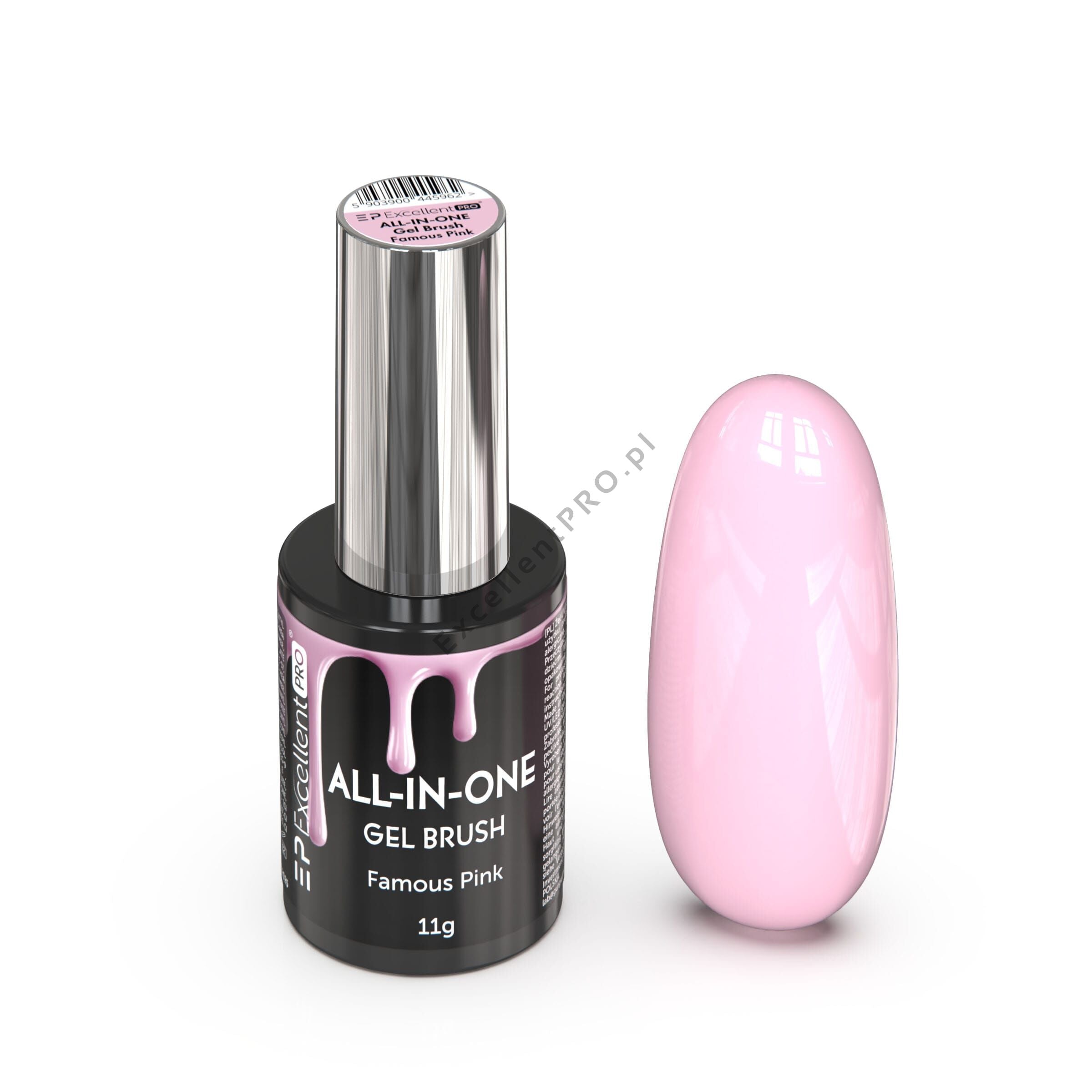Excellent PRO ALL-IN-ONE Gel Brush Famous Pink Żel W Butelce 11g