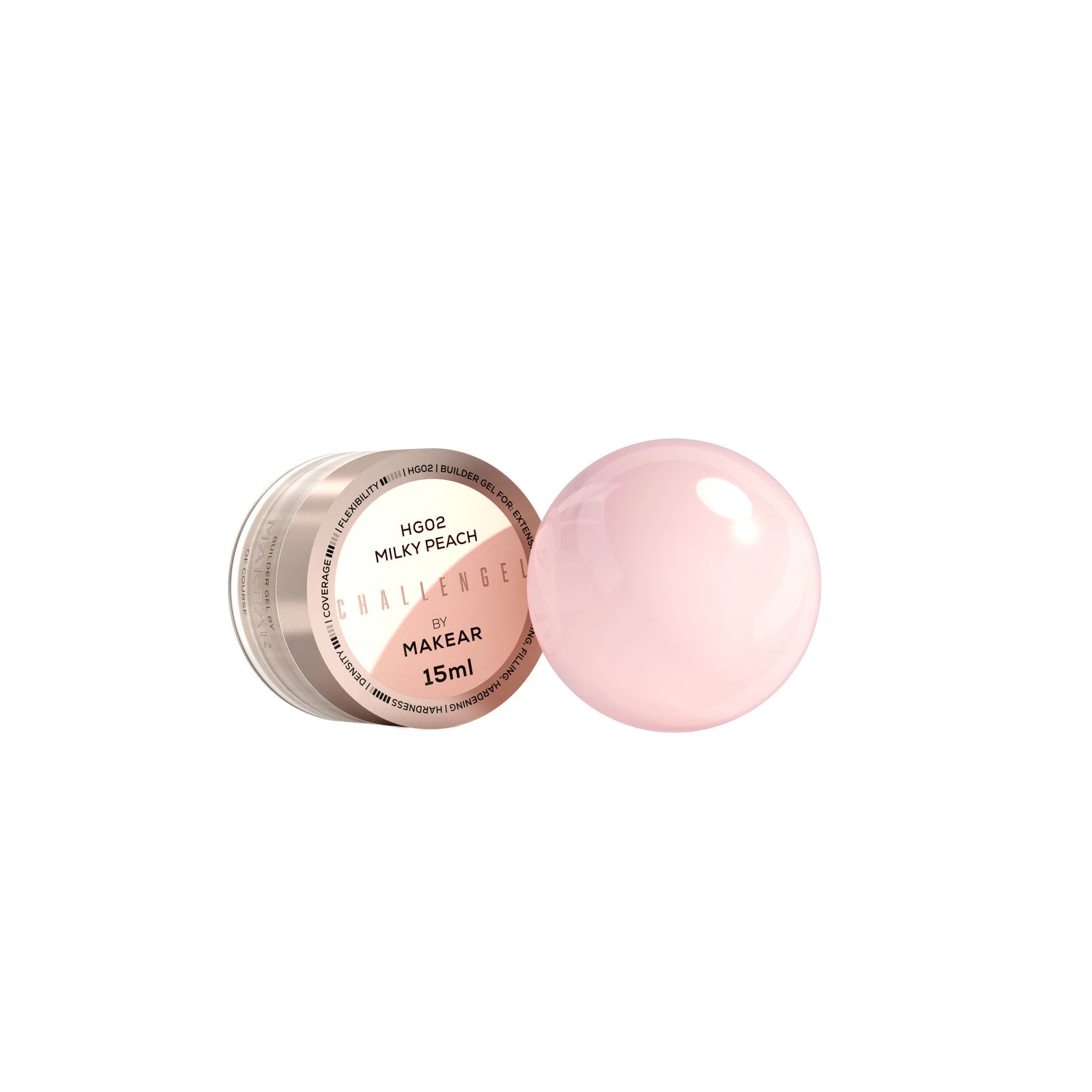 Makear Żel Budujący Challengel Milky Peach HG02 15ml