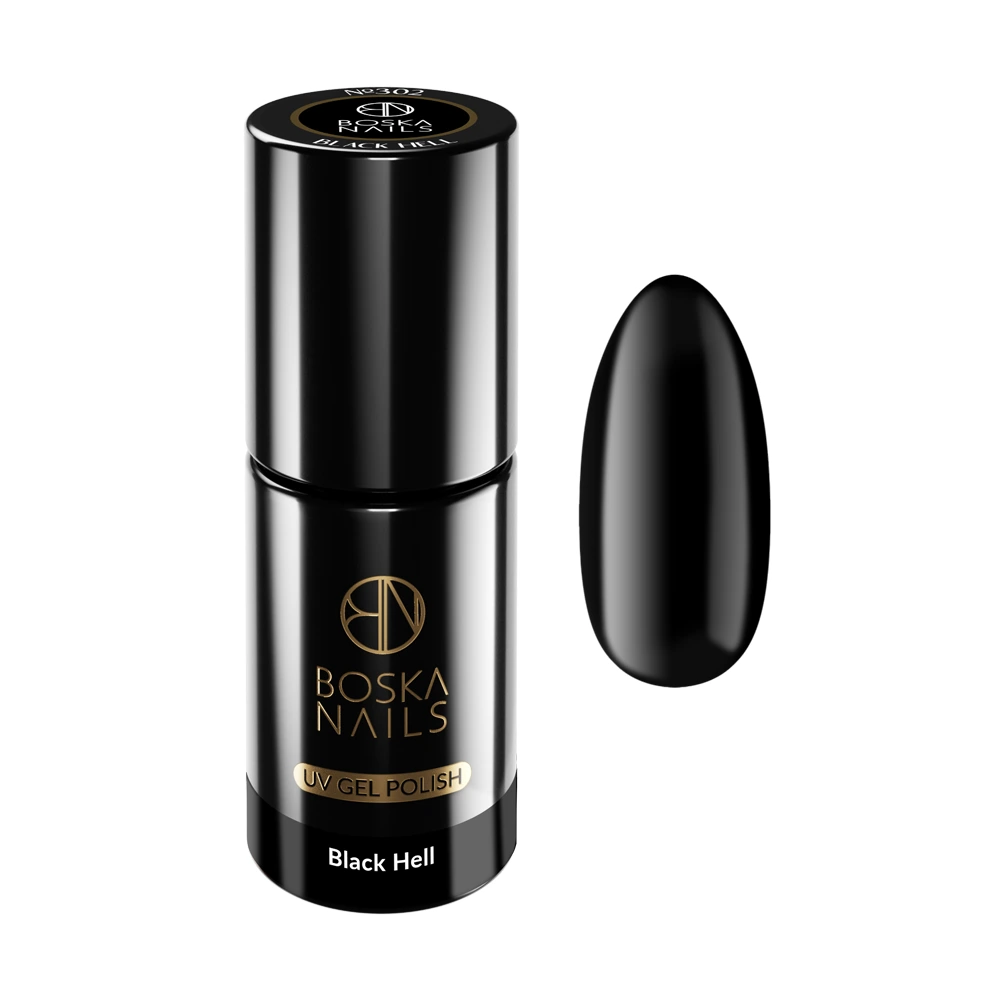 Boska Nails Boska Nails Hybrid-Nagellack Divine Black Hell No 302 6ml — Inhaltsstoffe i ocena