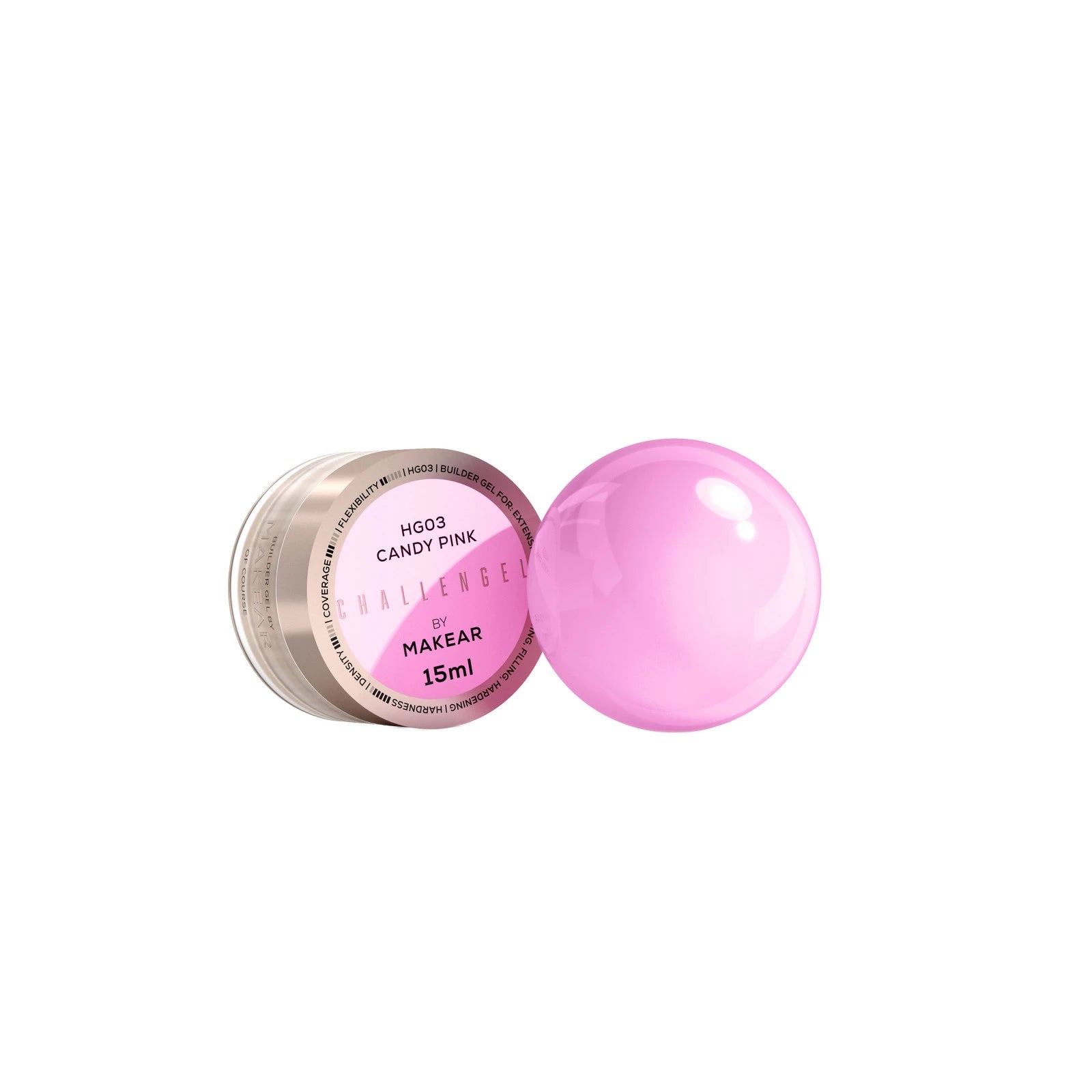 Makear Żel Budujący Challengel Candy Pink HG03 15 ml