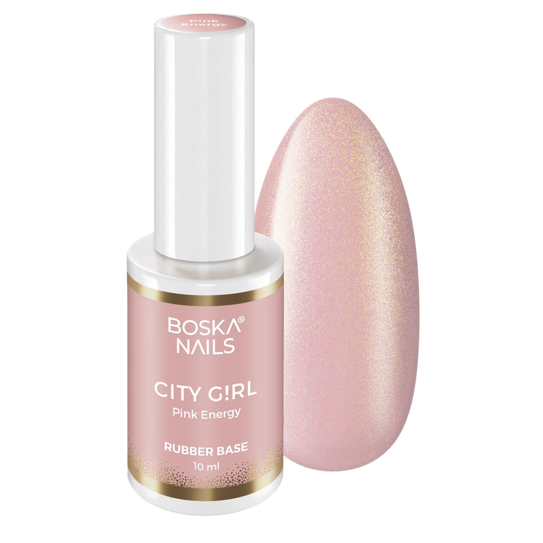 Boska Nails Baza Kauczukowa City Girl Pink Energy 10 ml