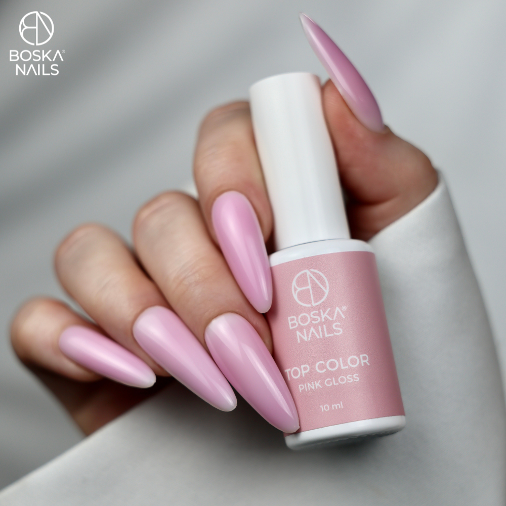 Boska Nails Top Color Pink Gloss No Wipe 10 Ml