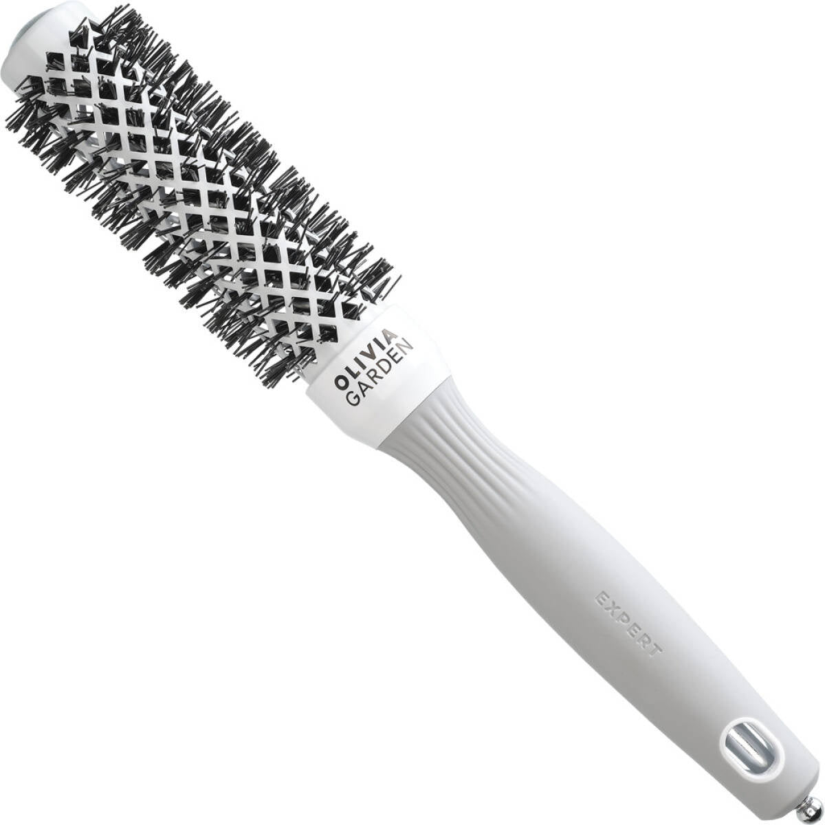 Olivia Garden Szczotka Expert Blowout Shine White&Grey Do Modelowania I Suszenia Włosów Biało Szara 35 mm