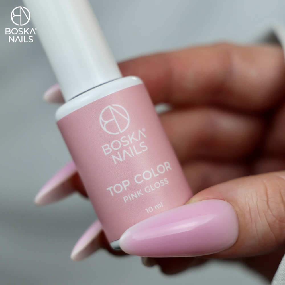 Boska Nails Top Color Pink Gloss No Wipe 10 Ml