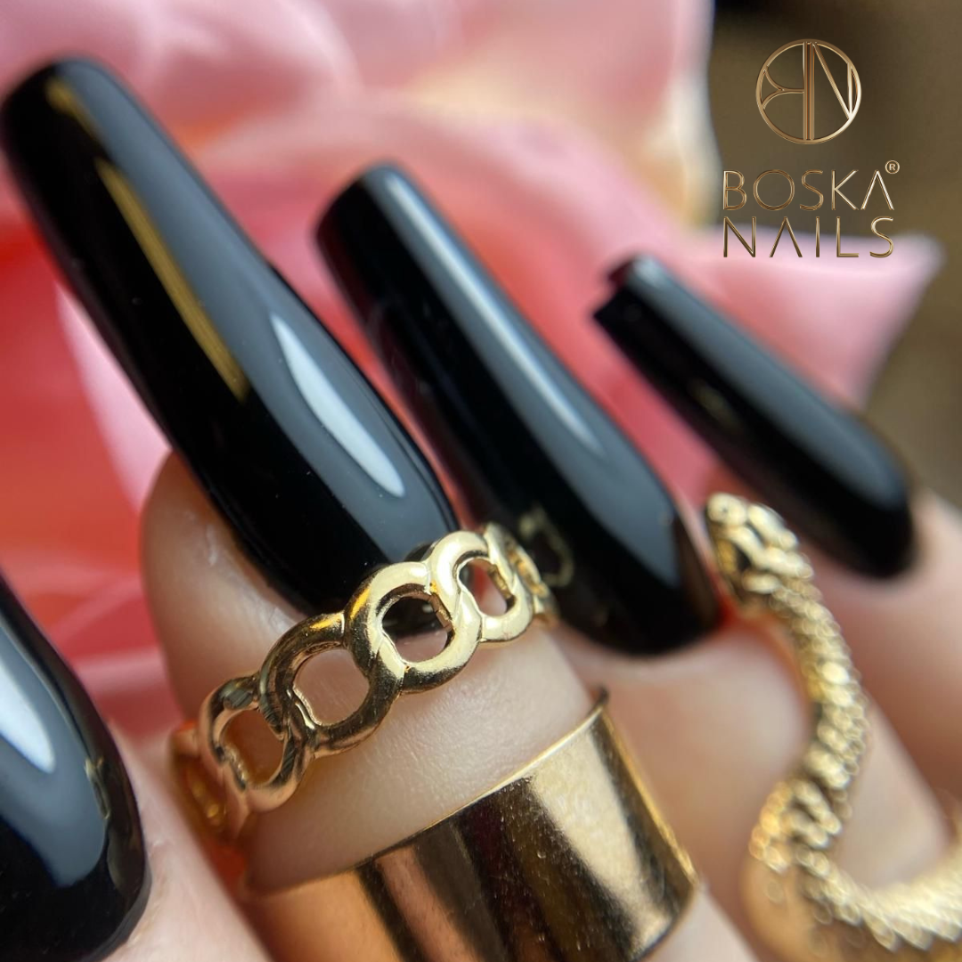 Boska Nails Lakier Hybrydowy Divine Black Hell No 302 6ml