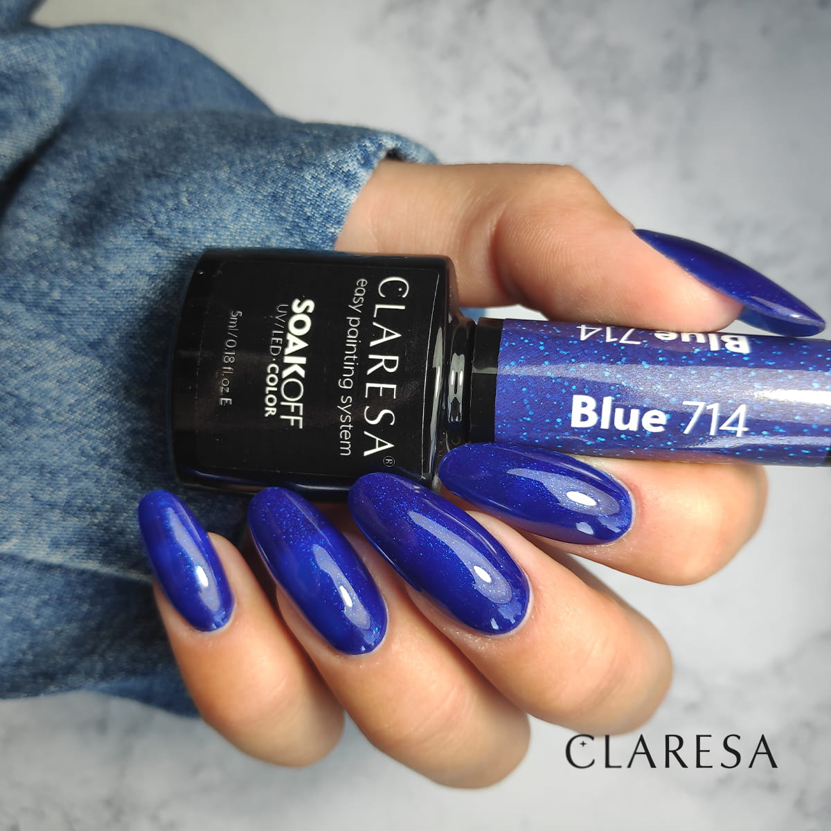 Claresa - Lakier hybrydowy Blue 714 -5g