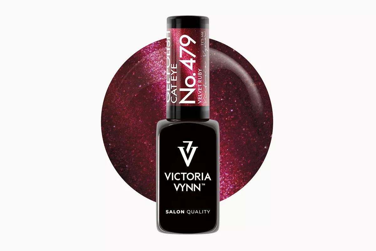 Victoria Vynn Lakier Hybrydowy 479 Cat Eye Velvet Ruby Czerwony Magnetyczny 8 ml