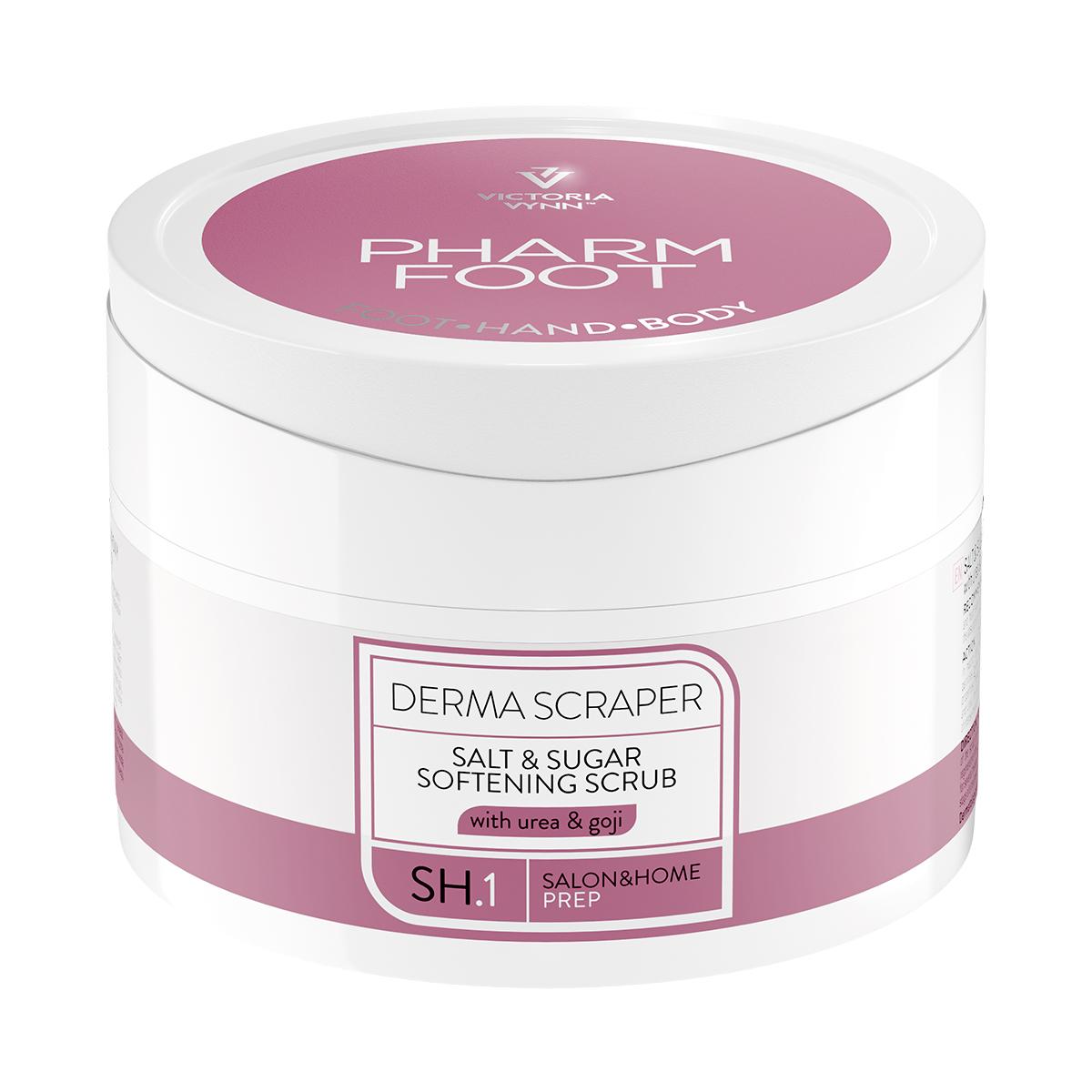 Pharm Foot Pharm Foot Derma Scraper Zmiękczający Peeling Solno-Cukrowy Z Mocznikiem I Ekstraktem Z Jagód Goji / 200g — Składniki i ocena