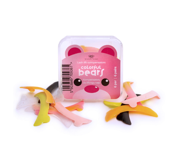 Wonder Lashes Kompensatory Misie Do Liftingu Rzęs Colorful Bears 6 Par
