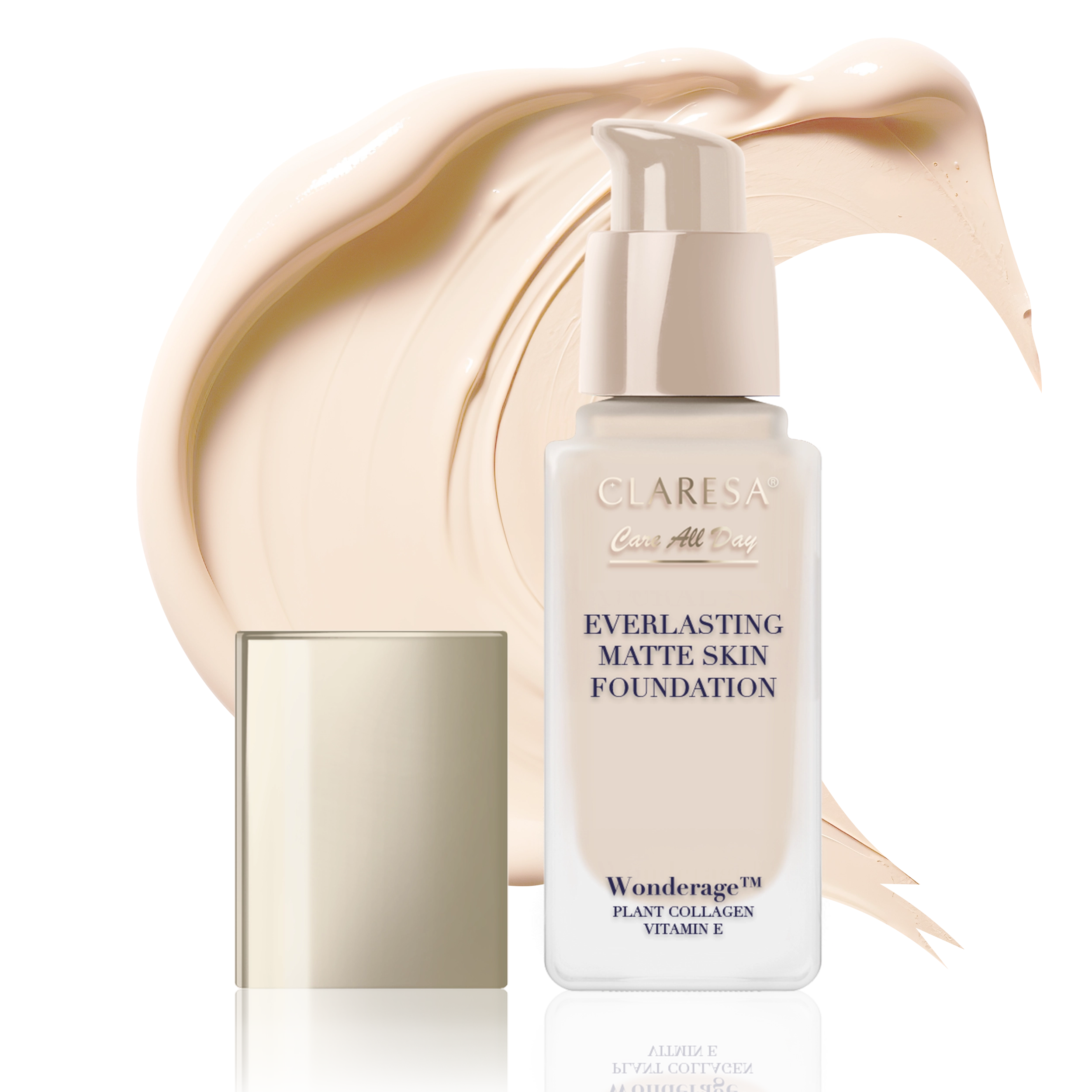 Claresa Care All Day Everlasting Matte Skin Foundation 01 Porcelain Podkład Matująco-Wygładzający, 32ml