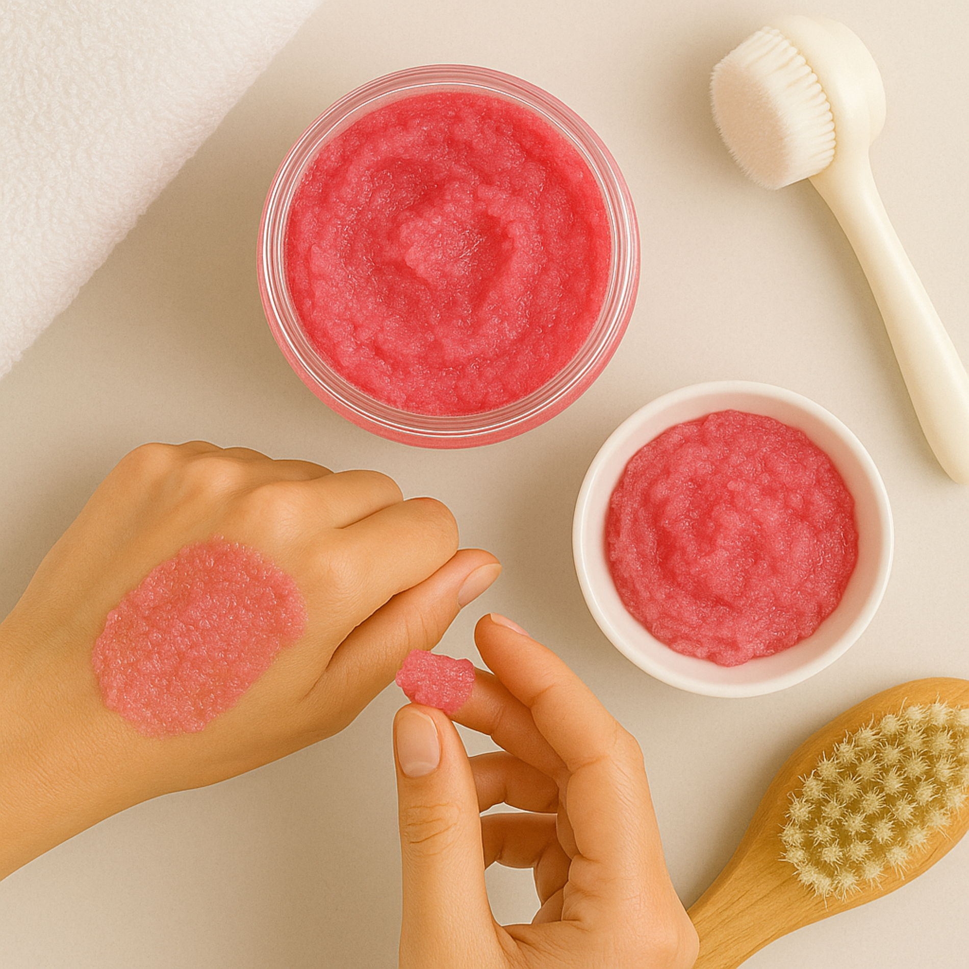 Peeling Cukrowy Do Ciała O Zapachu Truskawkowej Pianki 250 Ml