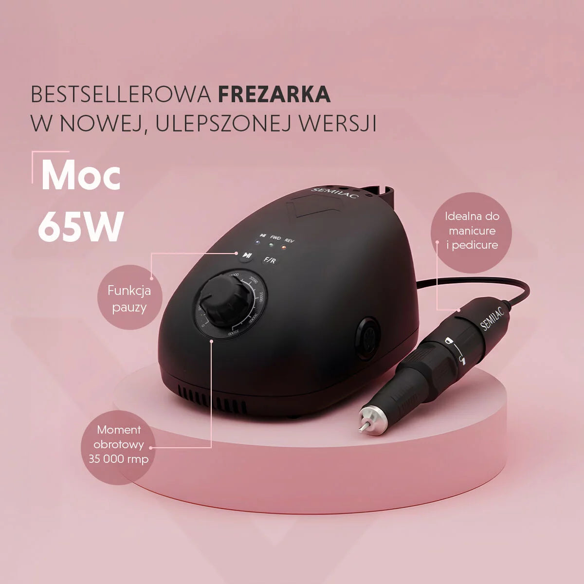 Semilac Frezarka do Paznokci 65W