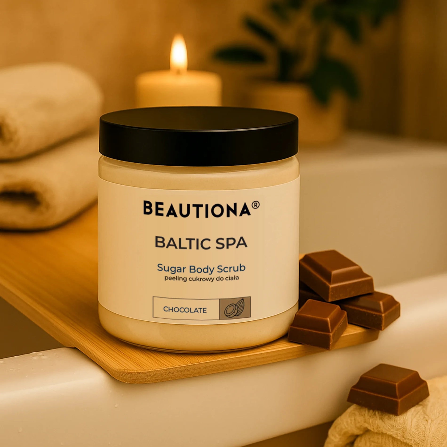 Peeling Cukrowy Gruboziarnisty Do Ciała O Zapachu Czekolada 250 Ml