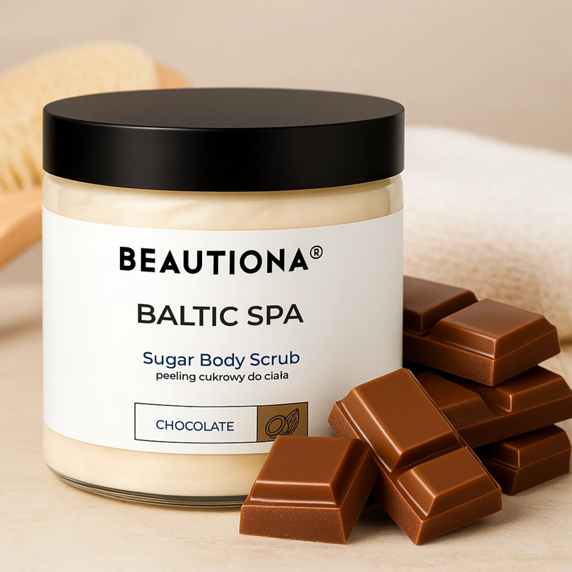 Peeling Cukrowy Gruboziarnisty Do Ciała O Zapachu Czekolada 250 Ml