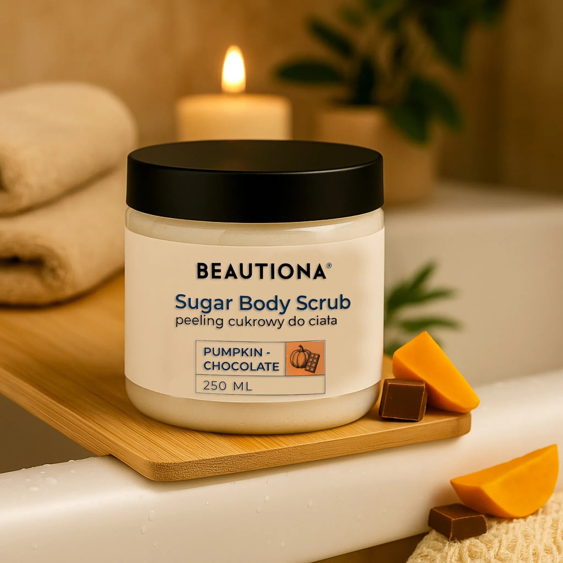 Peeling Cukrowy Gruboziarnisty Do Ciała O Zapachu Pierniczkowym 250 Ml