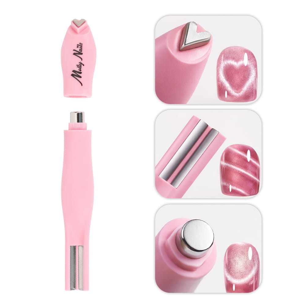 Molly Nails Magnes Magnetyzer Do Kociego Oka Cat Eye 3w1 Różowy