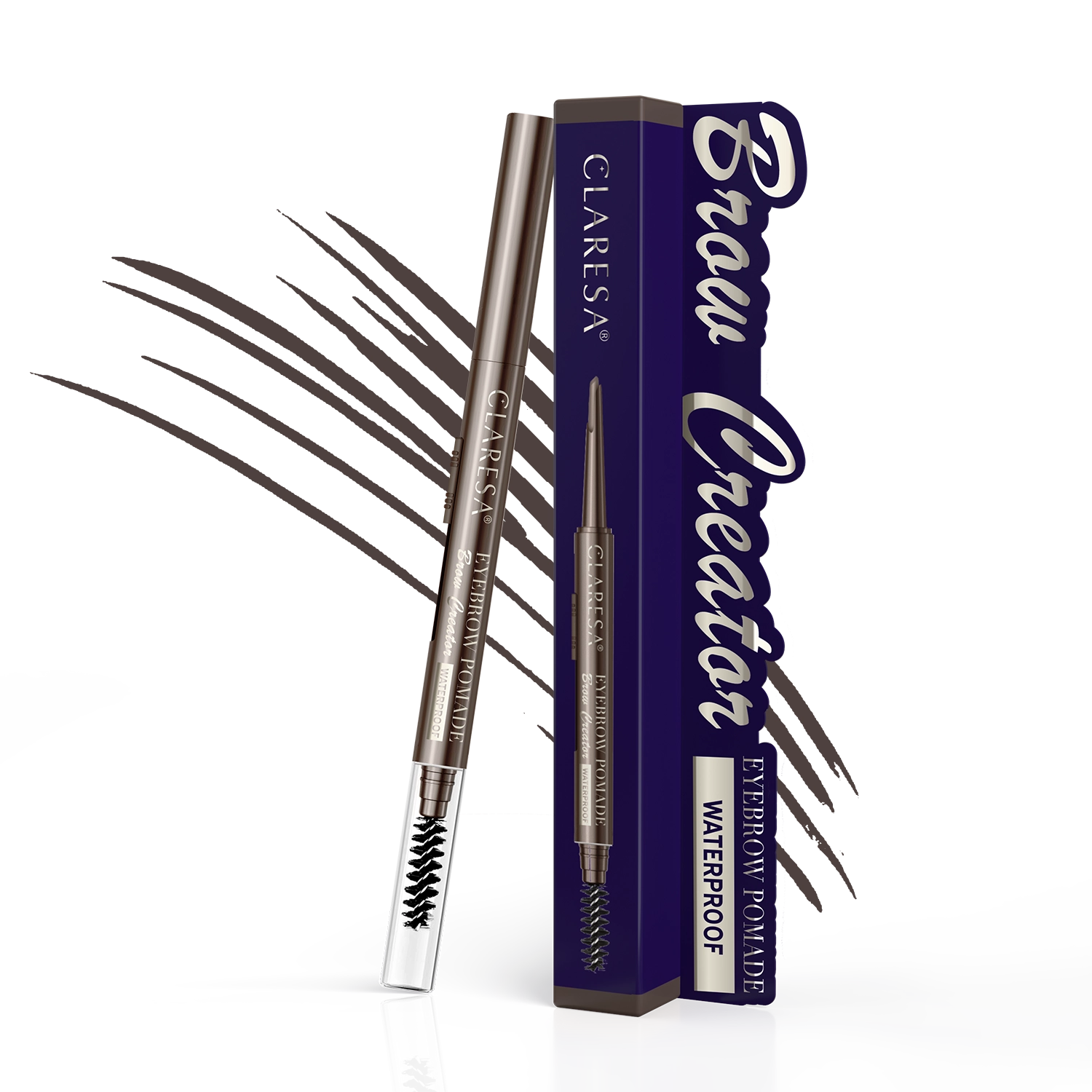 Claresa Eyebrow Pomade Pencil Brow Creator Pomada Do Brwi W Kredce 03 Graphite Brown, 0,17g