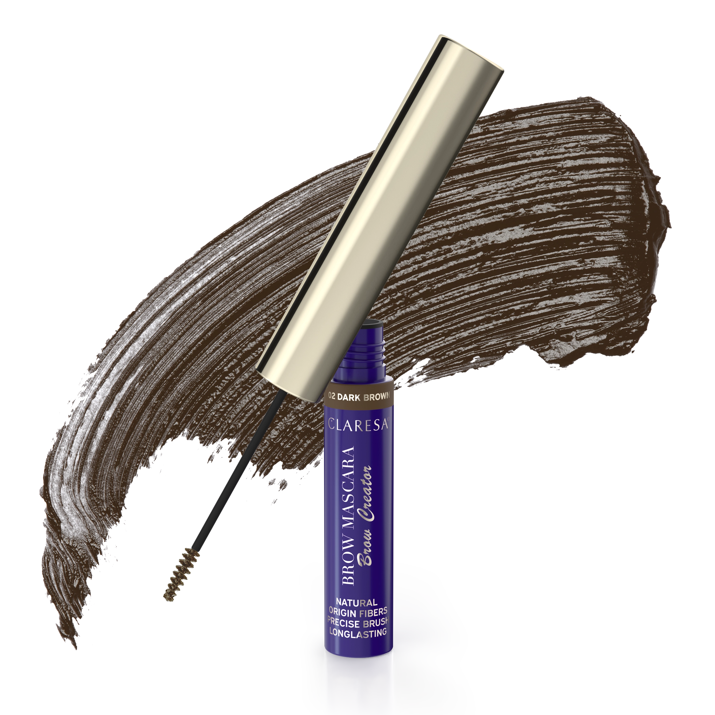 Claresa Brow Mascara Brow Creator Tusz Do Brwi 02 Dark Brown, 6g