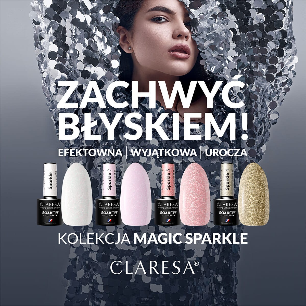 Claresa - Lakier Hybrydowy Sparkle 3 -5g