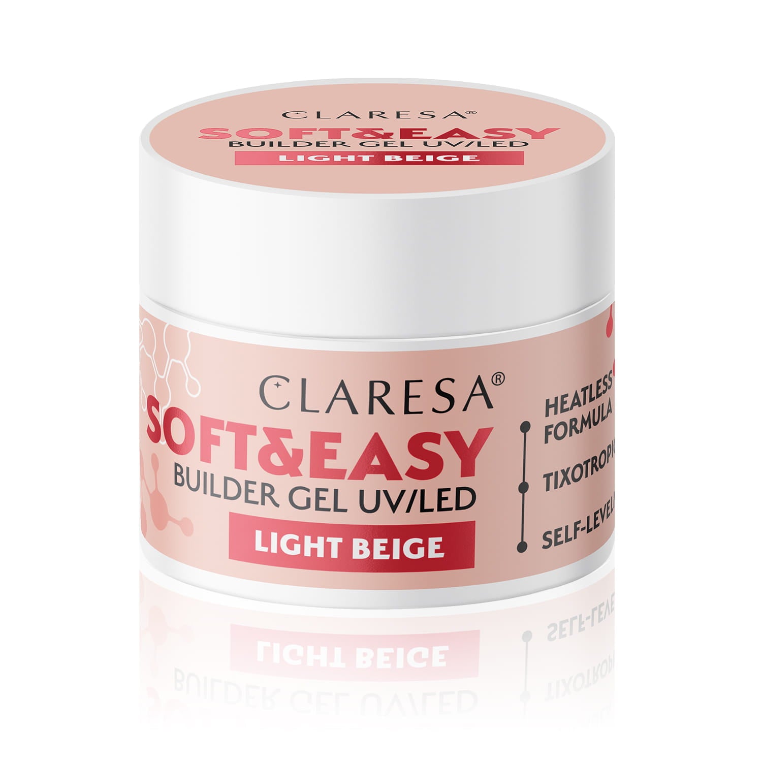 Claresa - Żel budujący SOFT&EASY Builder Gel Light Beige 90g
