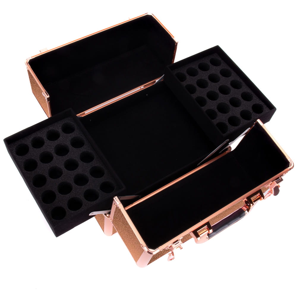 Mollylac Kuferek Kosmetyczny XL 36W Kratka Na Lampę  Rose Golden