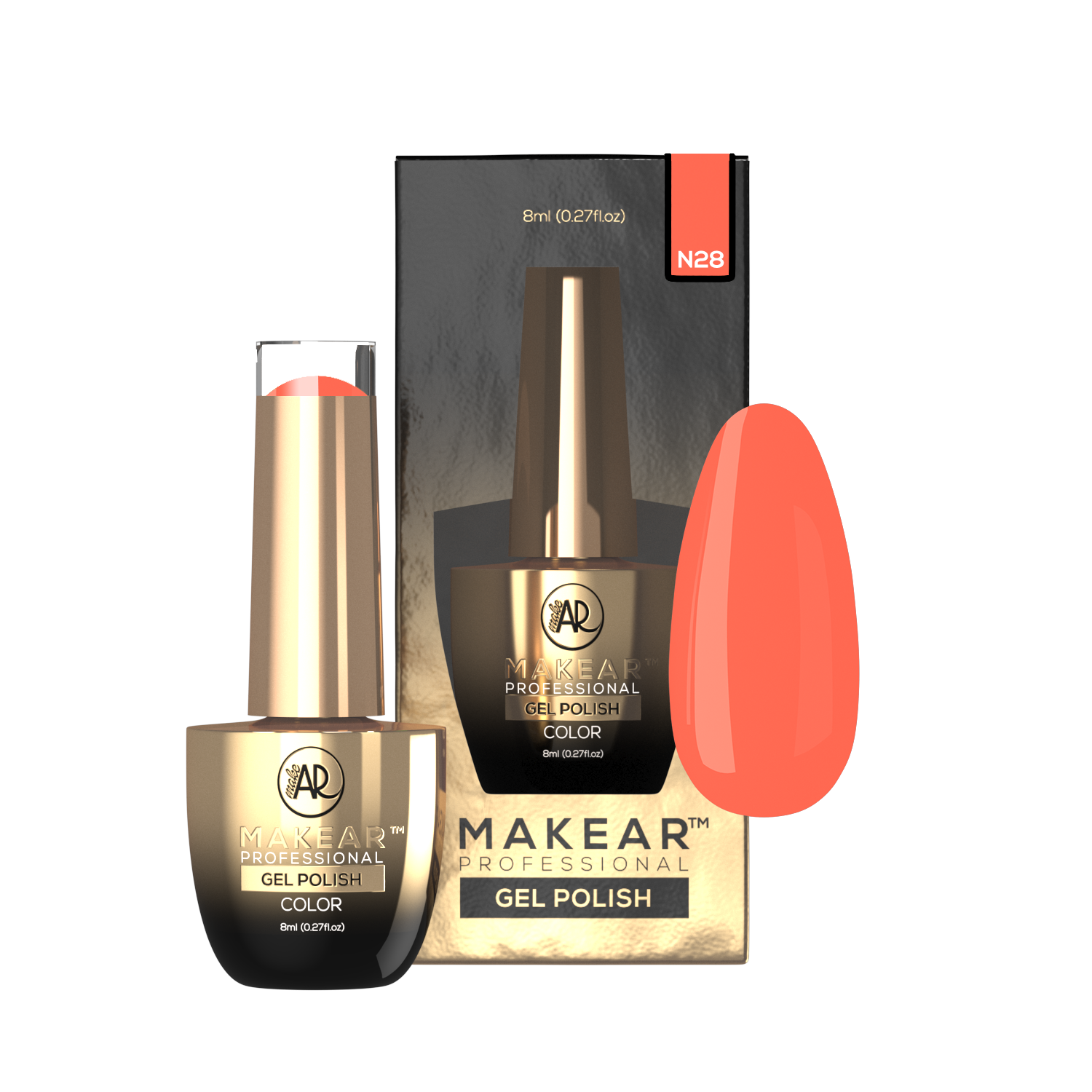 Makear Lakier Hybrydowy N28 Neon 8Ml