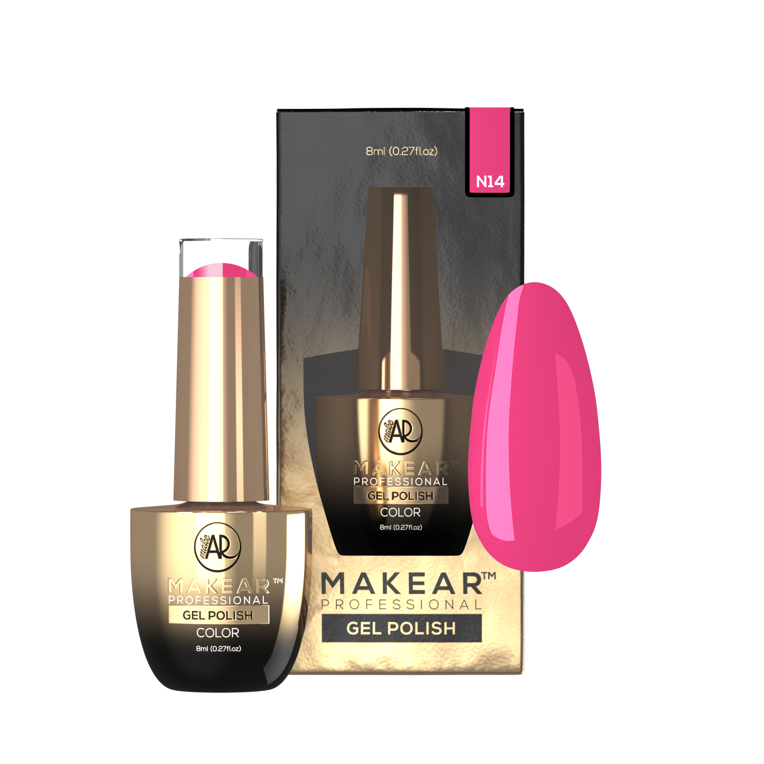 Makear Lakier Hybrydowy N14 Neon 8Ml